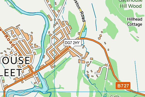 DG7 2HY map - OS VectorMap District (Ordnance Survey)