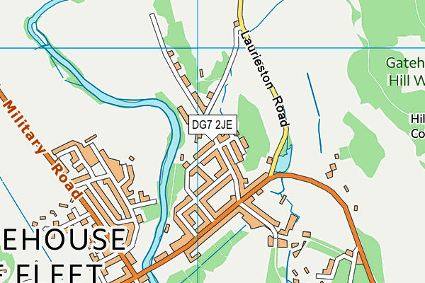 DG7 2JE map - OS VectorMap District (Ordnance Survey)