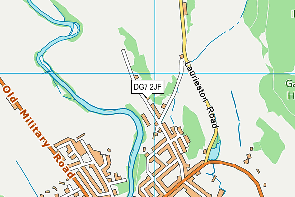 DG7 2JF map - OS VectorMap District (Ordnance Survey)