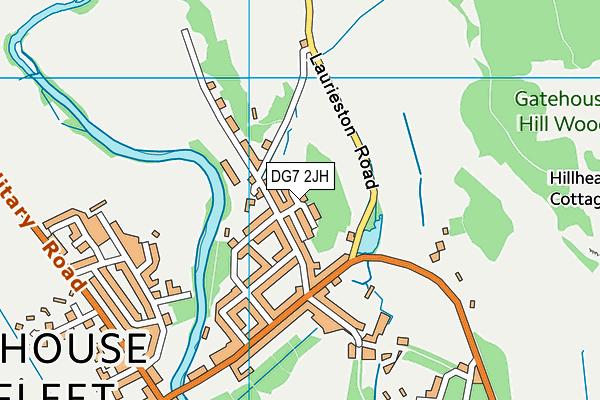 DG7 2JH map - OS VectorMap District (Ordnance Survey)