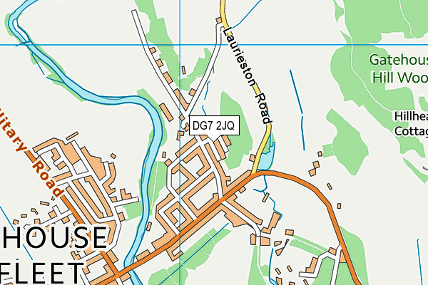 DG7 2JQ map - OS VectorMap District (Ordnance Survey)