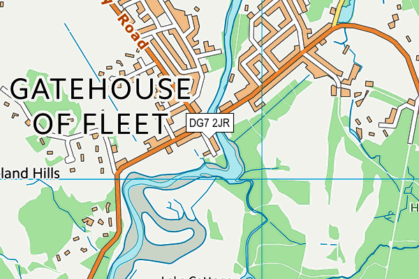 DG7 2JR map - OS VectorMap District (Ordnance Survey)
