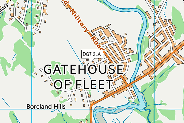 DG7 2LA map - OS VectorMap District (Ordnance Survey)