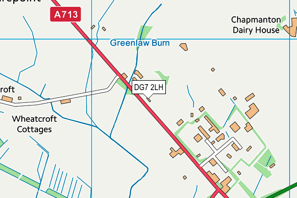 DG7 2LH map - OS VectorMap District (Ordnance Survey)