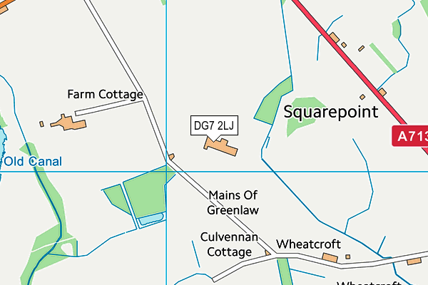 DG7 2LJ map - OS VectorMap District (Ordnance Survey)