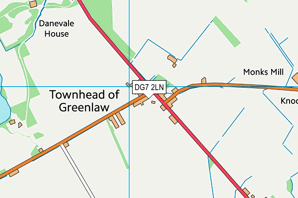 DG7 2LN map - OS VectorMap District (Ordnance Survey)