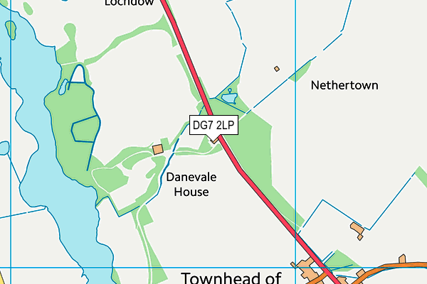 DG7 2LP map - OS VectorMap District (Ordnance Survey)
