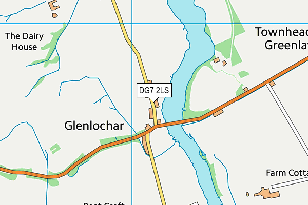 DG7 2LS map - OS VectorMap District (Ordnance Survey)