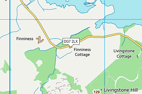 DG7 2LX map - OS VectorMap District (Ordnance Survey)