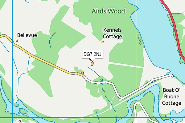 DG7 2NJ map - OS VectorMap District (Ordnance Survey)