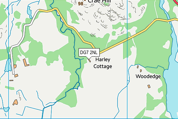 DG7 2NL map - OS VectorMap District (Ordnance Survey)