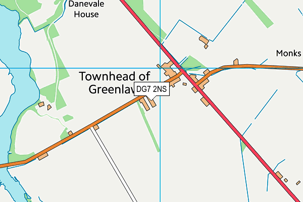 DG7 2NS map - OS VectorMap District (Ordnance Survey)