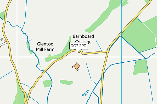 DG7 2PD map - OS VectorMap District (Ordnance Survey)