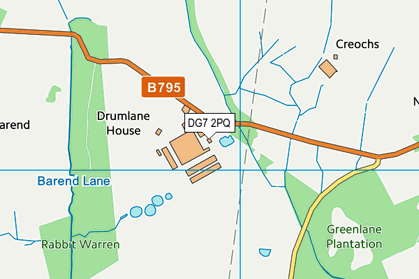 DG7 2PQ map - OS VectorMap District (Ordnance Survey)