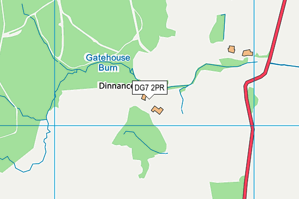 DG7 2PR map - OS VectorMap District (Ordnance Survey)