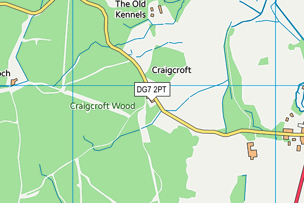 DG7 2PT map - OS VectorMap District (Ordnance Survey)