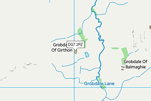 DG7 2PZ map - OS VectorMap District (Ordnance Survey)