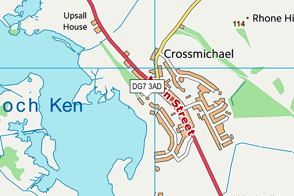 DG7 3AD map - OS VectorMap District (Ordnance Survey)