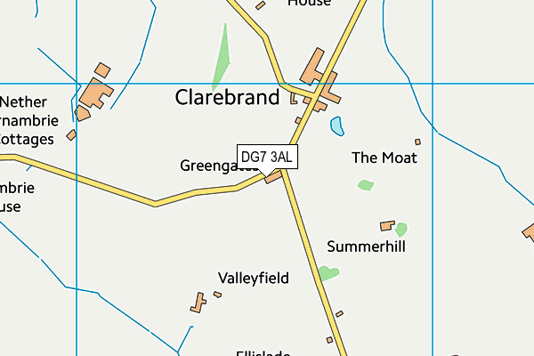 DG7 3AL map - OS VectorMap District (Ordnance Survey)