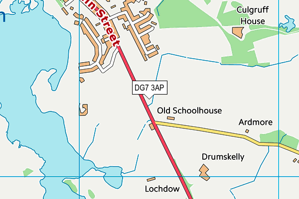 DG7 3AP map - OS VectorMap District (Ordnance Survey)