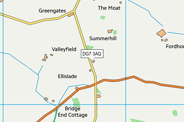 DG7 3AQ map - OS VectorMap District (Ordnance Survey)