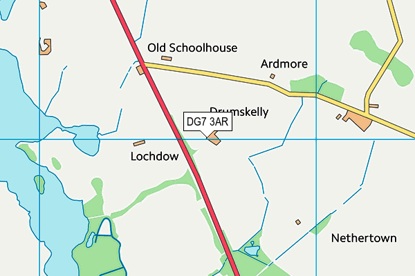 DG7 3AR map - OS VectorMap District (Ordnance Survey)