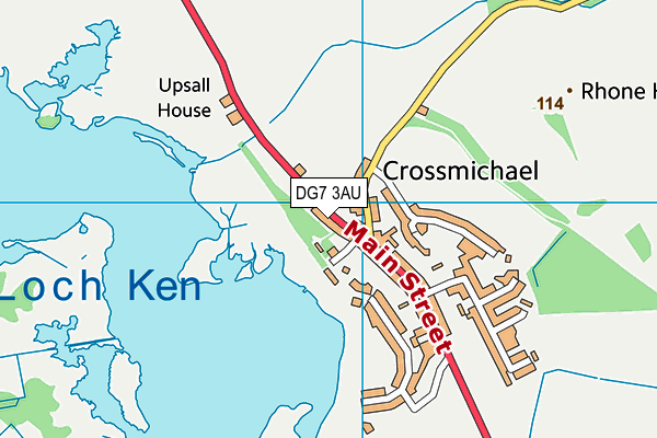 DG7 3AU map - OS VectorMap District (Ordnance Survey)