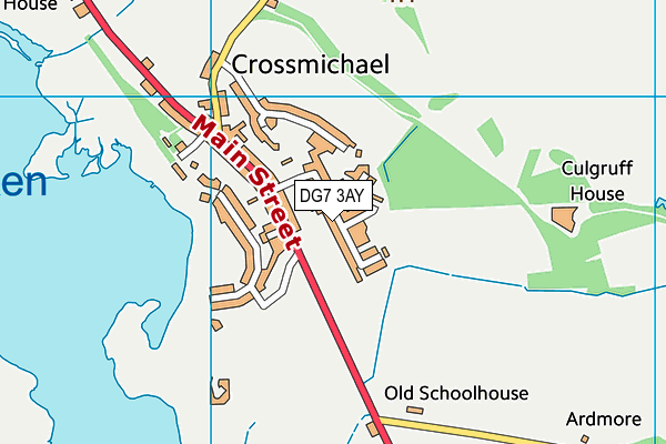 DG7 3AY map - OS VectorMap District (Ordnance Survey)