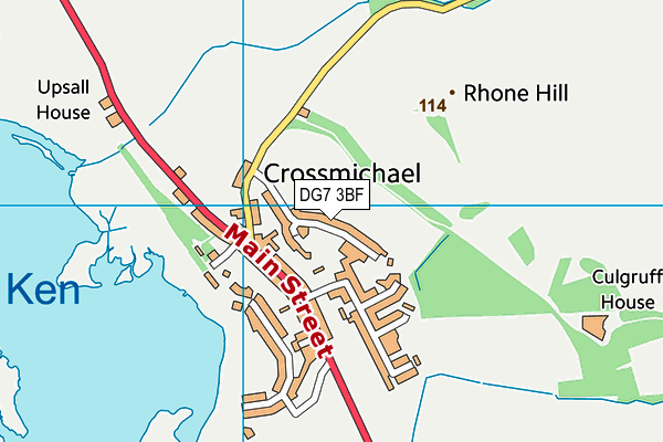 DG7 3BF map - OS VectorMap District (Ordnance Survey)