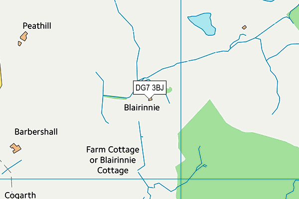 DG7 3BJ map - OS VectorMap District (Ordnance Survey)