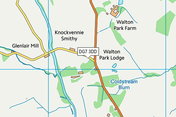 DG7 3DD map - OS VectorMap District (Ordnance Survey)