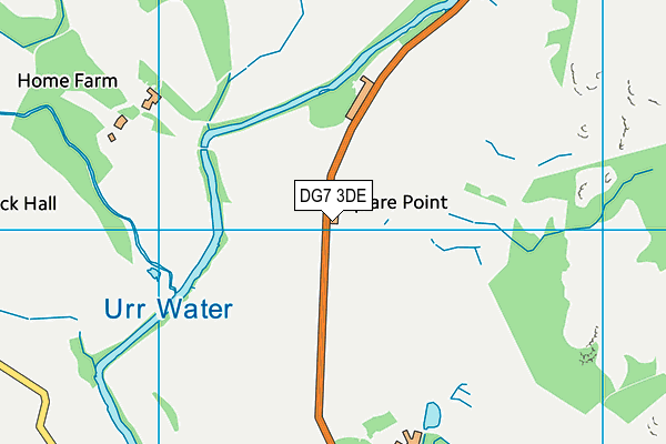 DG7 3DE map - OS VectorMap District (Ordnance Survey)