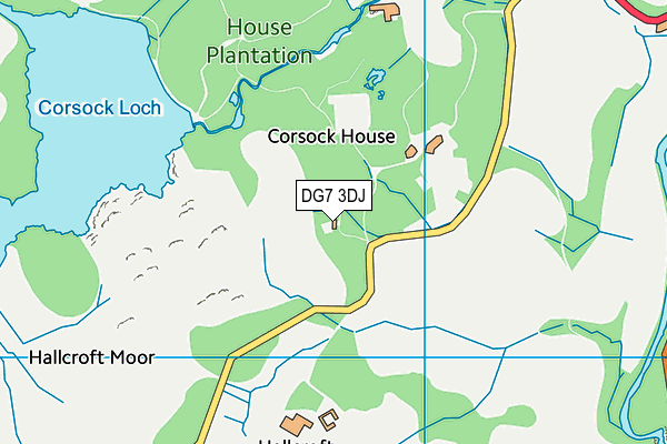 DG7 3DJ map - OS VectorMap District (Ordnance Survey)