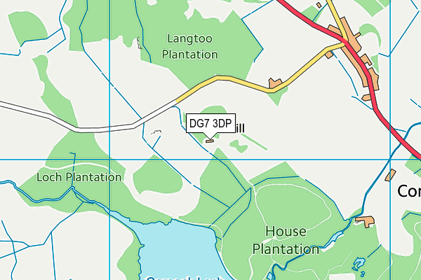 DG7 3DP map - OS VectorMap District (Ordnance Survey)