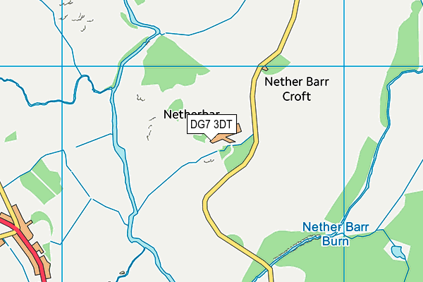 DG7 3DT map - OS VectorMap District (Ordnance Survey)