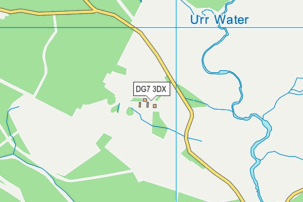 DG7 3DX map - OS VectorMap District (Ordnance Survey)