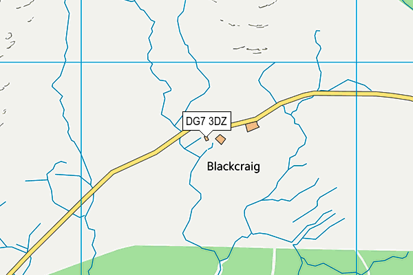 DG7 3DZ map - OS VectorMap District (Ordnance Survey)