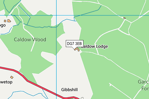 DG7 3EB map - OS VectorMap District (Ordnance Survey)