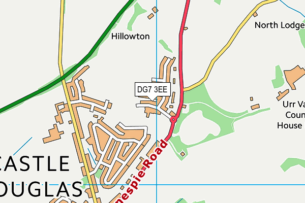 DG7 3EE map - OS VectorMap District (Ordnance Survey)