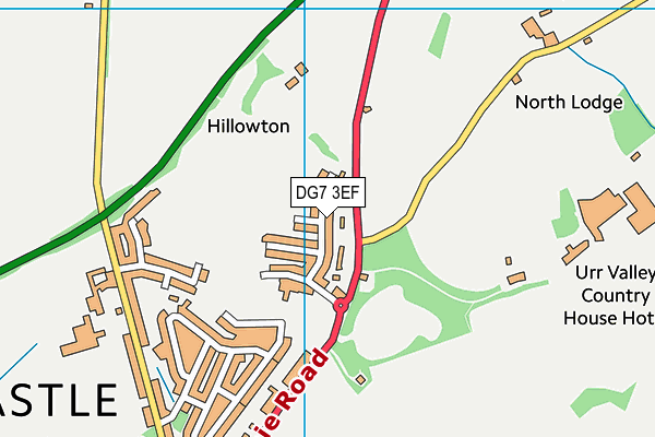 DG7 3EF map - OS VectorMap District (Ordnance Survey)