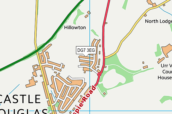 DG7 3EG map - OS VectorMap District (Ordnance Survey)