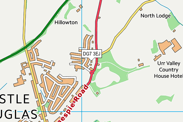 DG7 3EJ map - OS VectorMap District (Ordnance Survey)