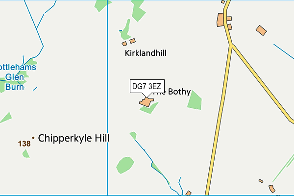 DG7 3EZ map - OS VectorMap District (Ordnance Survey)