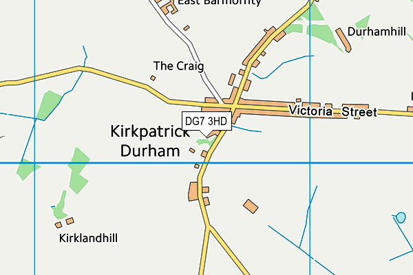 DG7 3HD map - OS VectorMap District (Ordnance Survey)