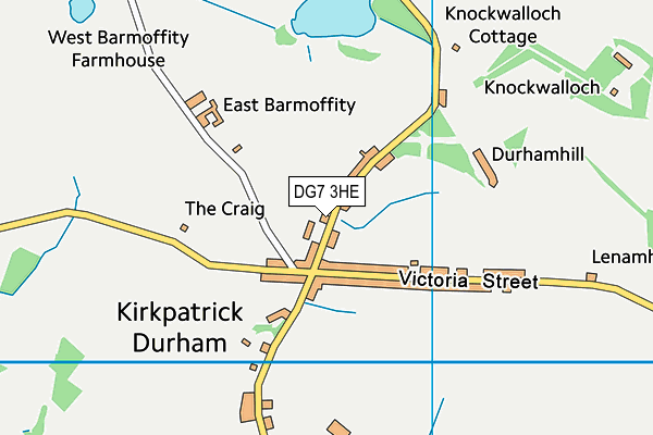 DG7 3HE map - OS VectorMap District (Ordnance Survey)