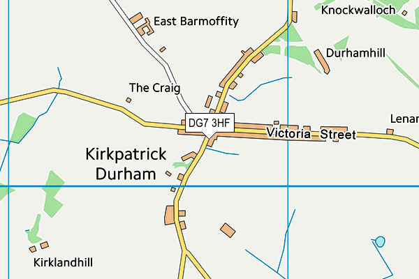 DG7 3HF map - OS VectorMap District (Ordnance Survey)