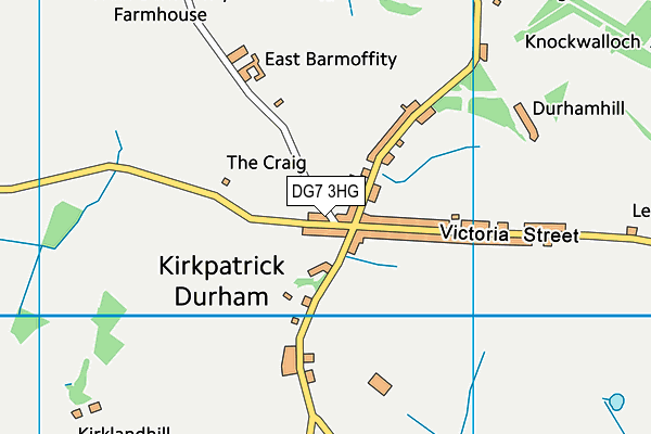 DG7 3HG map - OS VectorMap District (Ordnance Survey)