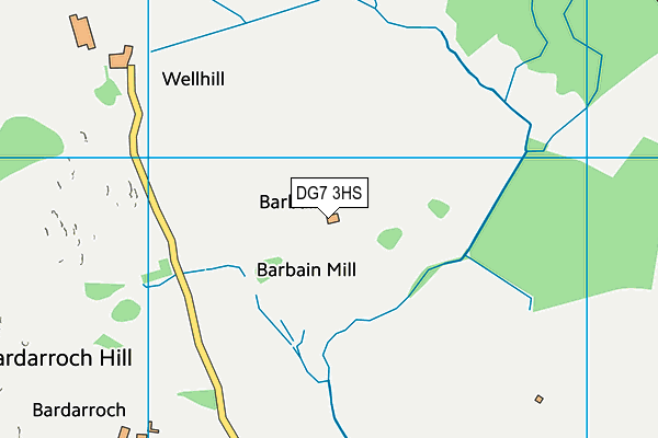 DG7 3HS map - OS VectorMap District (Ordnance Survey)