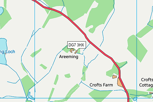 DG7 3HX map - OS VectorMap District (Ordnance Survey)