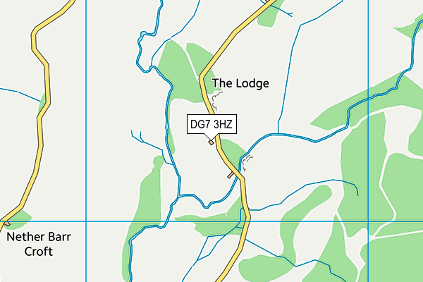 DG7 3HZ map - OS VectorMap District (Ordnance Survey)